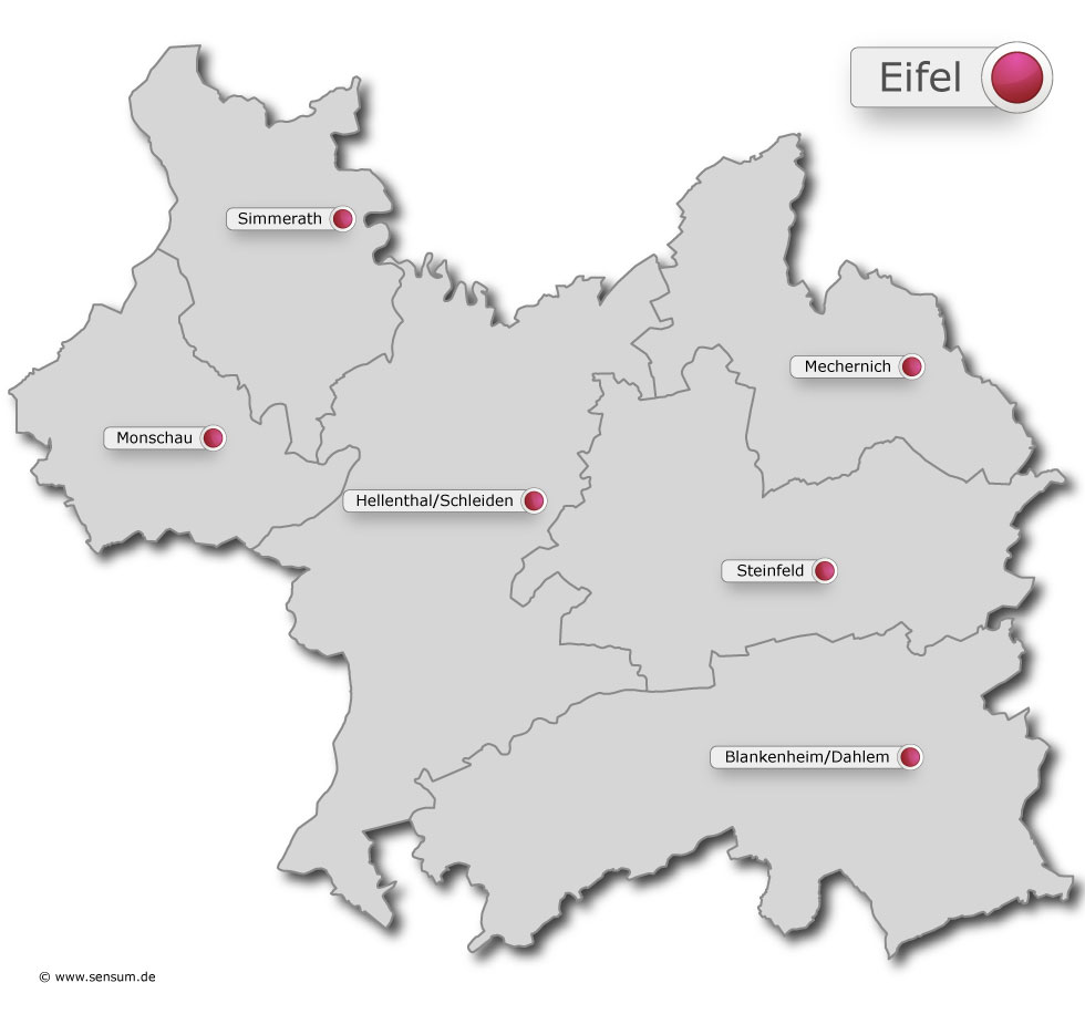 Karte Region Eifel (c) sensum